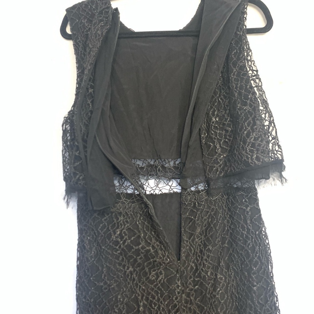 JONATHAN SIMKHAI LBD woman’s black Lace sheer Midi Dress size 8 occasion,wedding - Picture 7 of 8